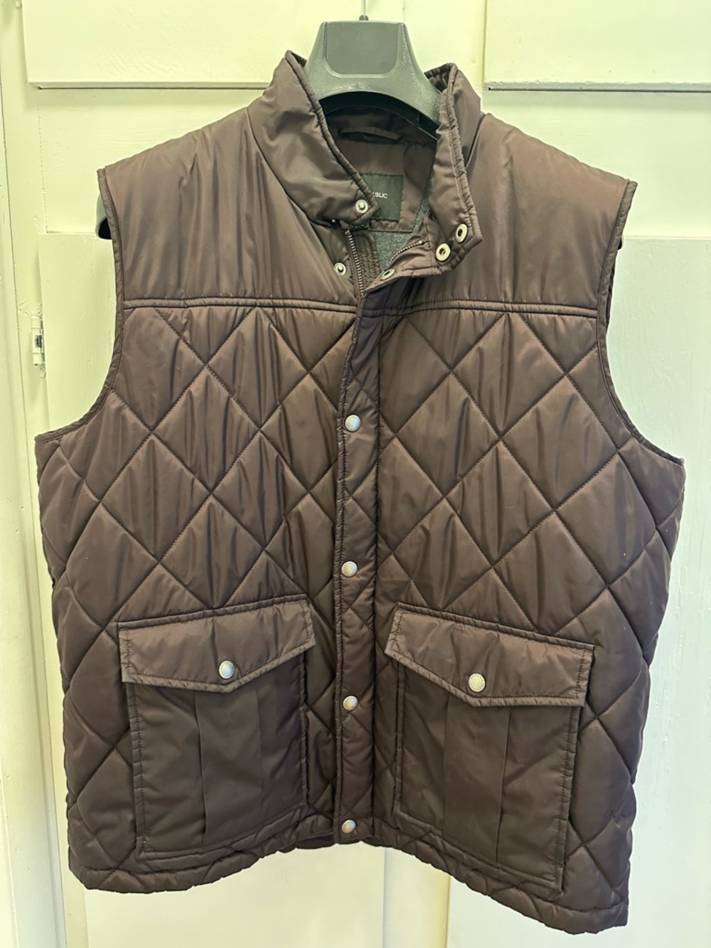 Banana Republic Quilted Dark Purple Men's Vest XL